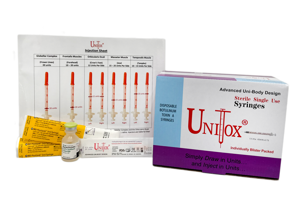 Botox Delivery Box Botox Starter Pack – Unit-Marked Syringes for Neurotoxin Injections ...
